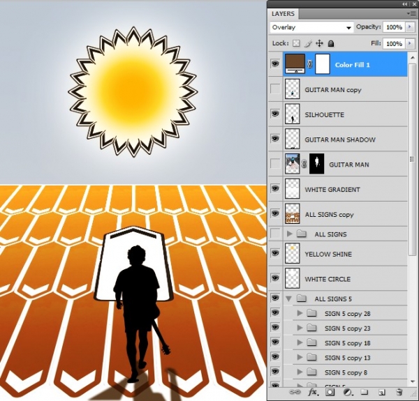 Creation of On my way: Step 16